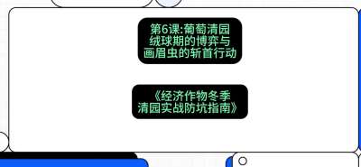 第6节：【葡萄清园】绒球期的博弈与画眉虫的&ldquo;斩首行动&rdquo;，课程：《经济作物冬季清园&middot;实战防坑指南》#识农AI