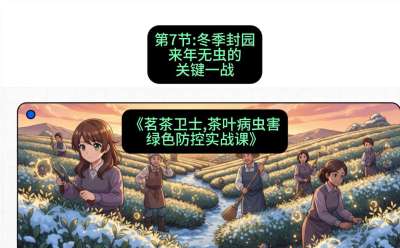 第07节：冬季封园&mdash;&mdash;来年无虫的关键一战，课程：《茗茶卫士&mdash;&mdash;茶叶病虫害绿色防控实战课》#识农AI