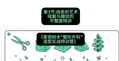 第03节：线条的艺术&mdash;&mdash;绿篱与模纹的平整度特训，课程：《景观树木&ldquo;整形外科&rdquo;造型实战特训营》#识农AI